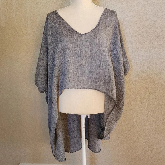 ETAL one size high low lagen look style top linen - Picture 1 of 7